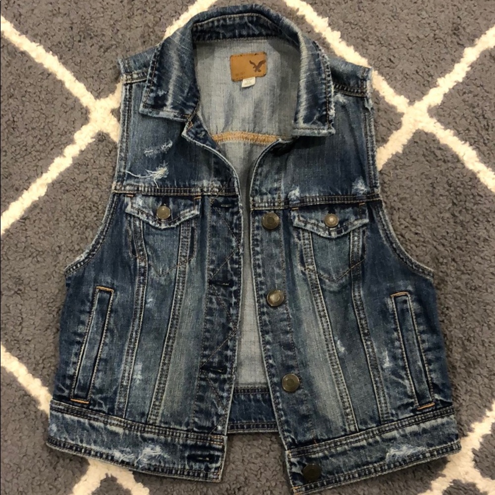 American Eagle Denim Vest